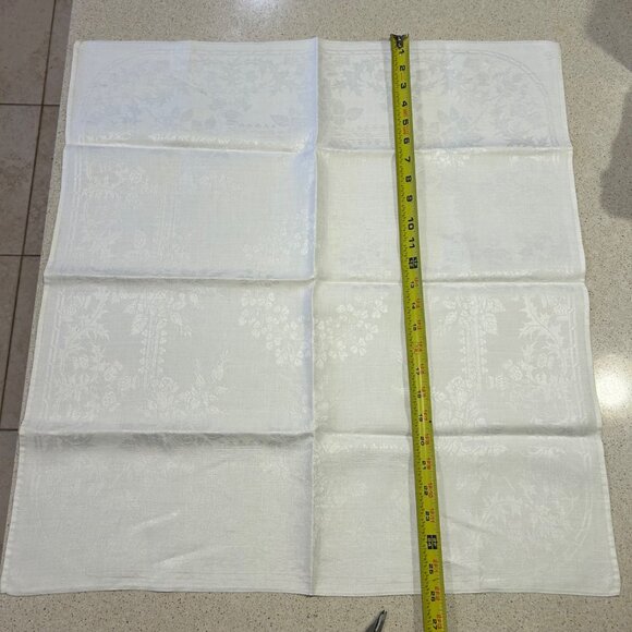 Vintage Damask Napkins English Rose Irish Shamrock Scottish Thistle Set Of 4 - Picture 5 of 10